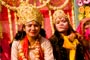 The festival begins with the city rally, pictured, Lord Krishna & Radha
