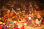 Pilgrims take shelter in temporary tent houses.