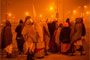 Visitors from far off, ready for their early morning dip in holy Ganga.